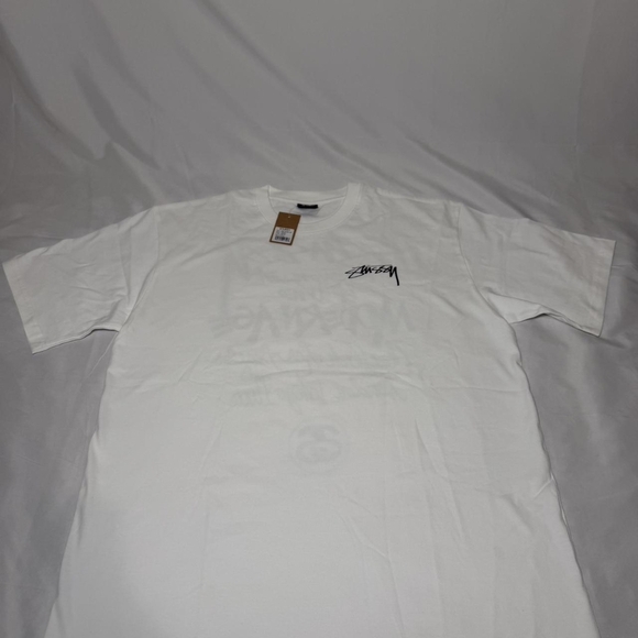 Stussy White Tee with Black Graphic - Picture 4 of 4